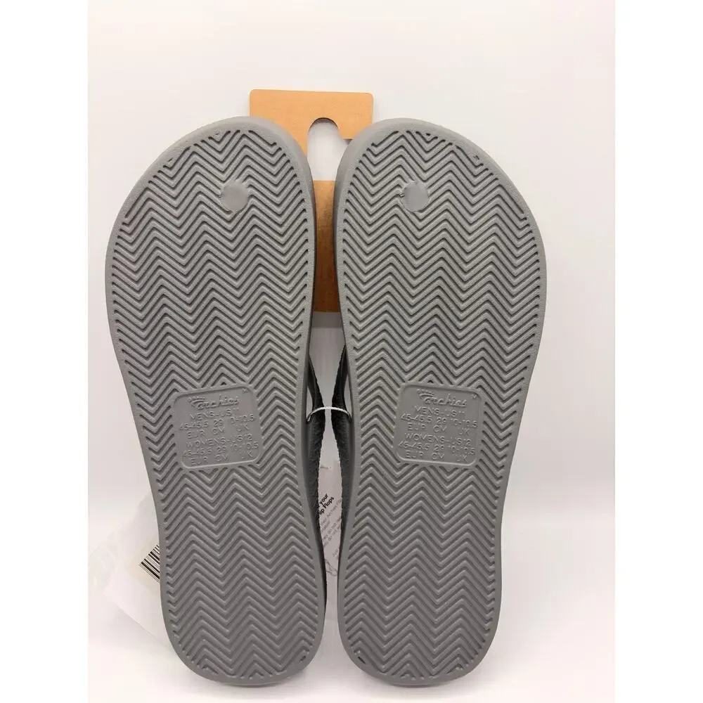 Archies Flip Flops Sandals Unisex Sz US M 11 W 12 Charcoal Gray Arch Support NWT